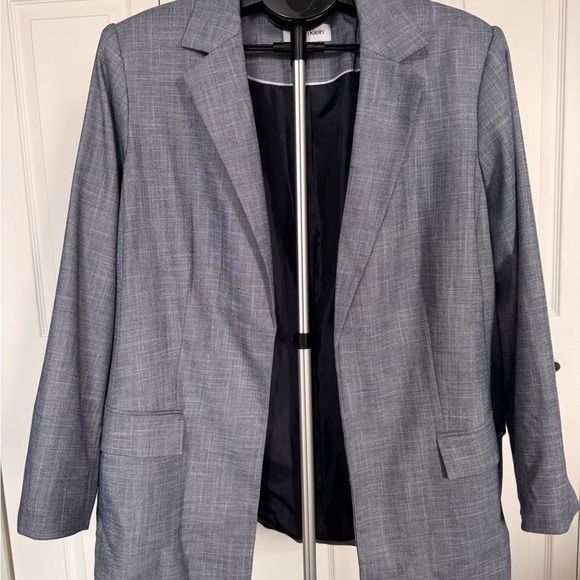Calvin Klein Blue Pattern Blazer 20W Plus Size Blazer - Picture 2 of 4